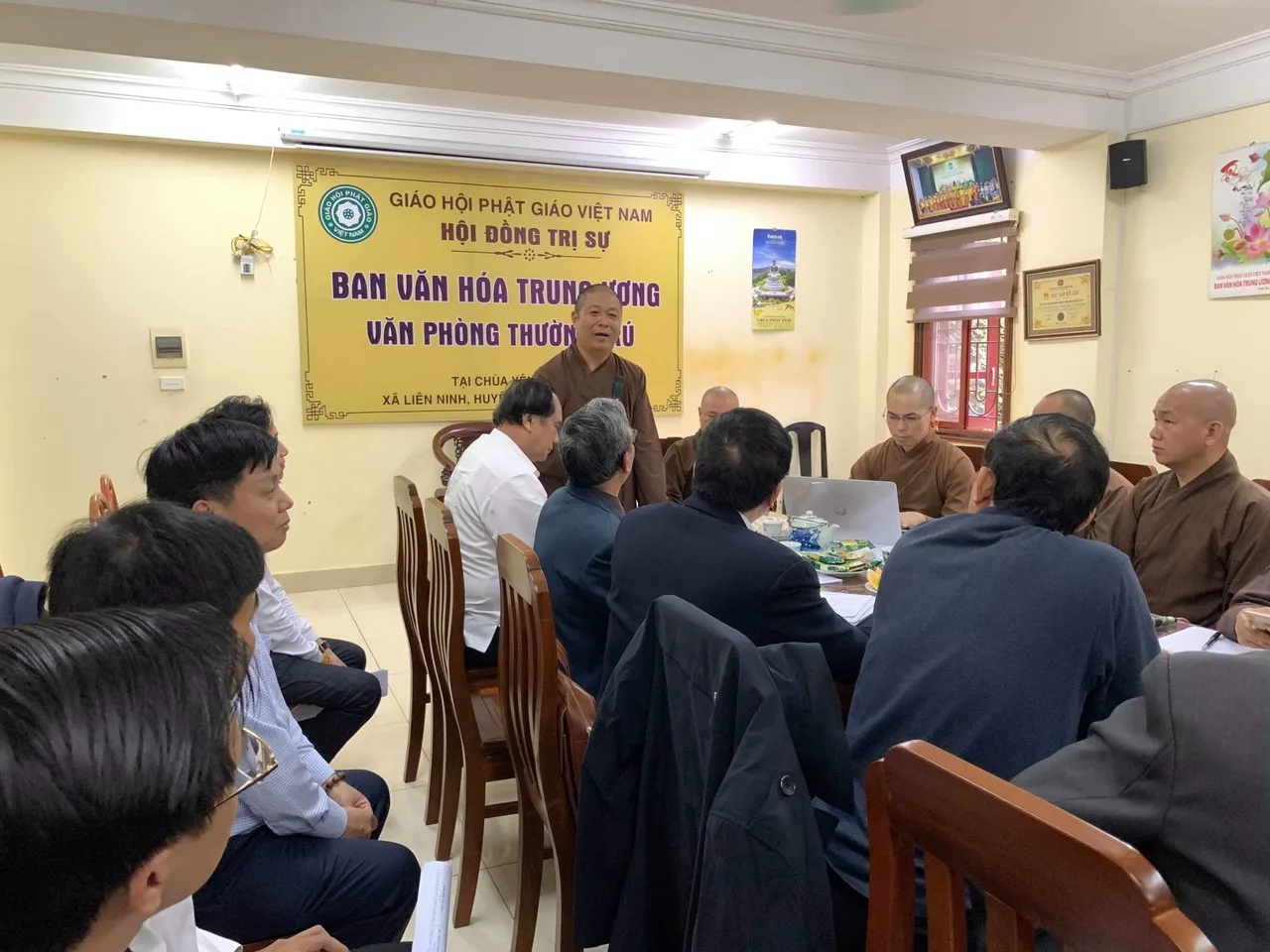Phiên họp trù bì công tác chuẩn bị Hội thảo khoa học quốc tế PGVN tại Lào và lễ tưởng niệm cầu siêu anh hùng liệt sĩ