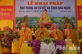 Phú Thọ: Lễ khai Pháp khóa An cư Kiết hạ PL.2562