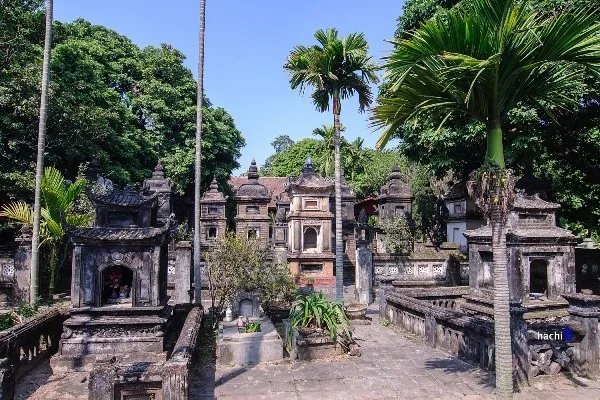 Những khu mộ tháp cổ, trầm mặc bên những thân cây cau, cây mộc, cây nhãn