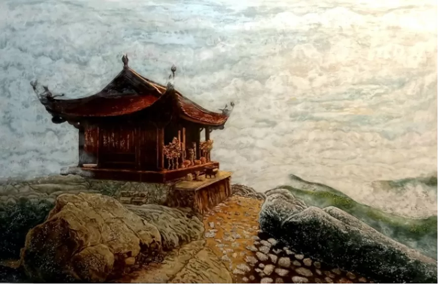 Tranh: Trên đỉnh núi thiêng 2