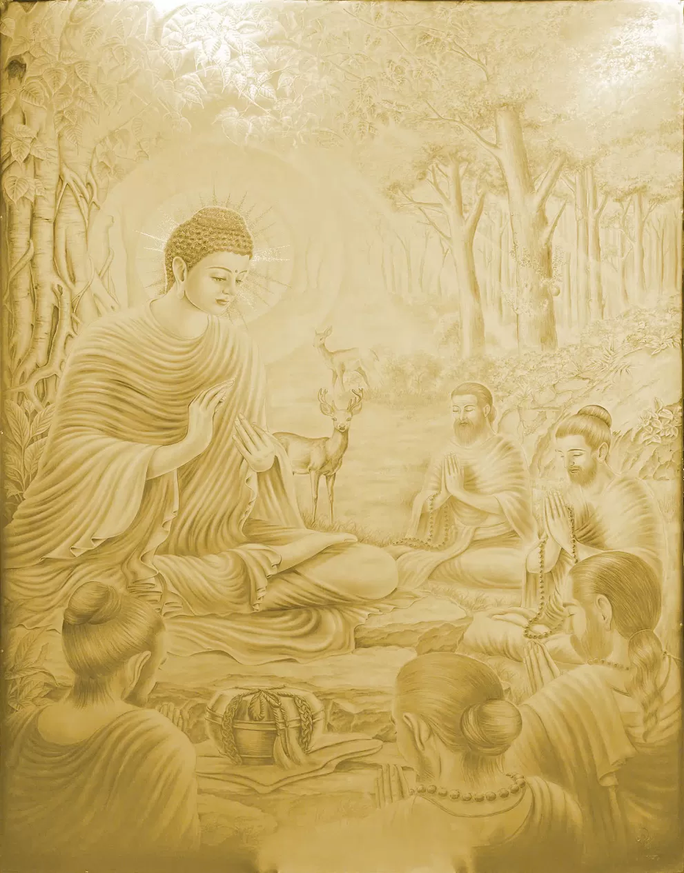 Tranh: Chuyển Pháp Luân