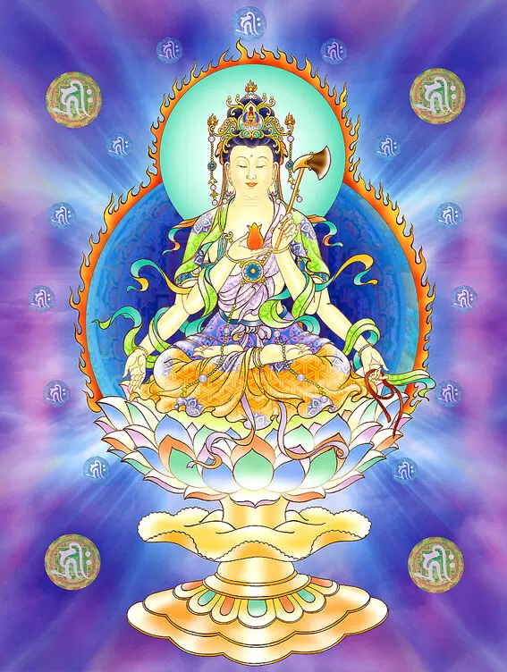 33 Hoá thân Quán Thế Âm Bồ Tát: 22. Diệp Y Quán Âm (Parana-s’varì) – Hóa thân Bà La Môn Phụ Nữ (cũng có thuyết nói là hóa thân Đế Thích)