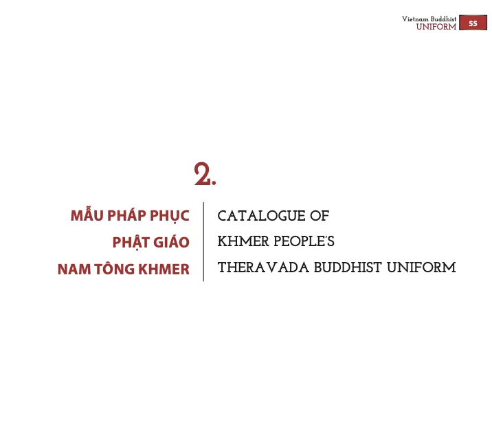 Pháp phục Phật giáo Việt Nam: 2. Mẫu Pháp phục Phật giáo Nam tông Khmer