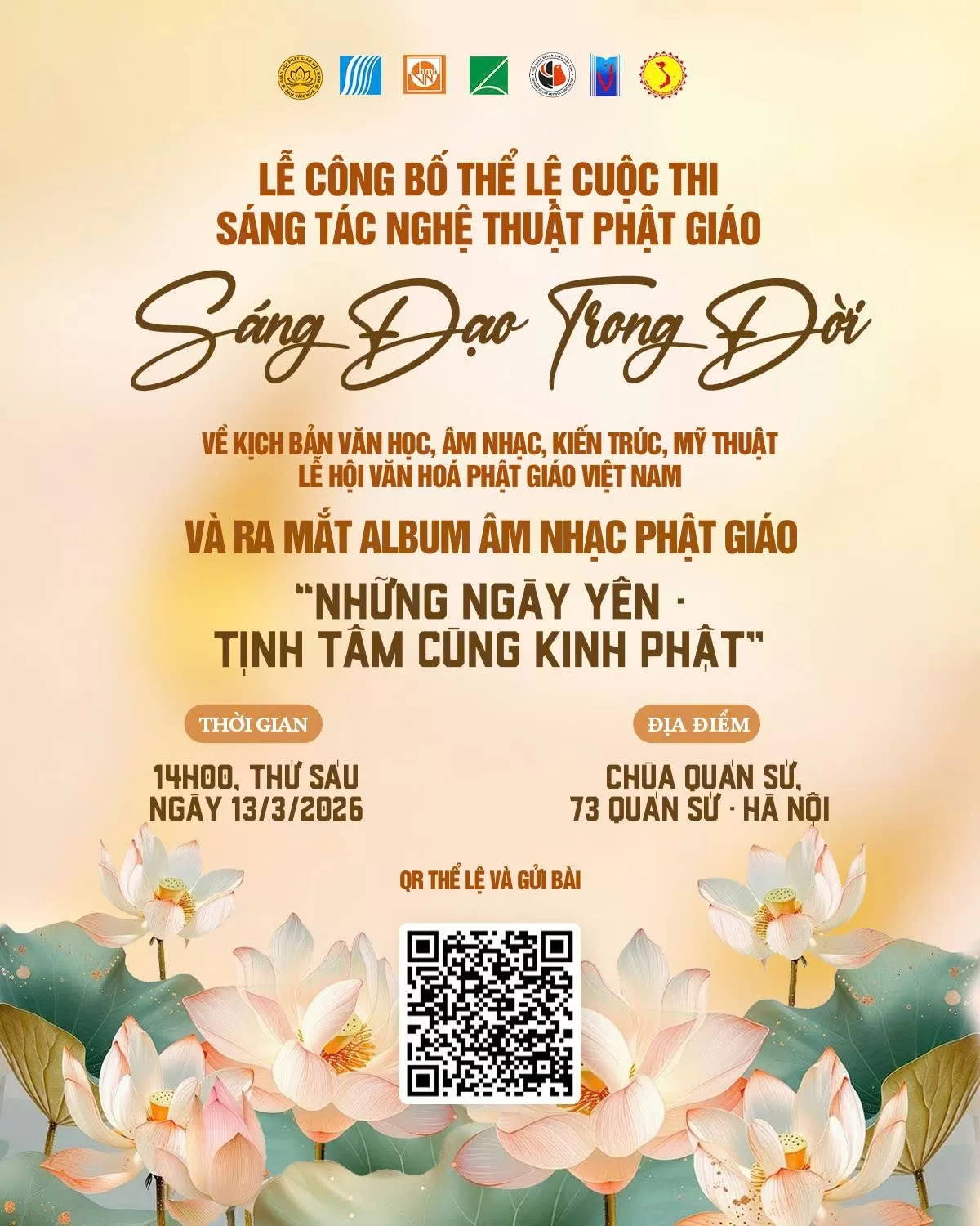 Ban Văn hóa Trung ương Công bố thể lệ Cuộc thi sáng tác nghệ thuật Phật giáo “Sáng Đạo Trong Đời"