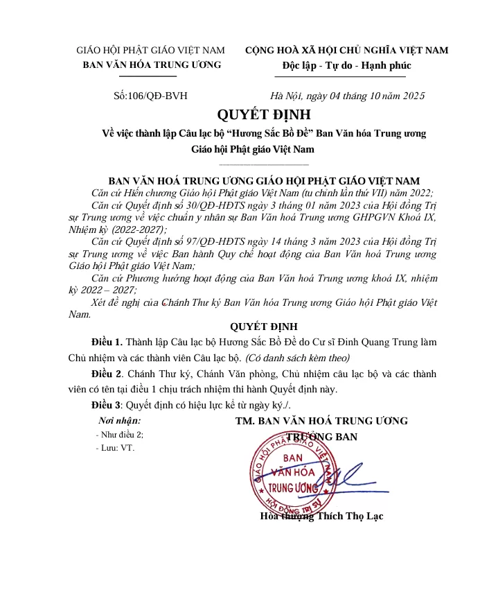 THÀNH VIÊN "HƯƠNG SẮC BỒ ĐỀ" Sống Lục Hòa * Gắn kết yêu thương * Đồng hành phụng sự