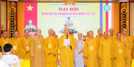 Hòa Thượng Thích Thanh Nhiễu tái đắc cử chức Trưởng Ban Trị sự Giáo hội Phật giáo tỉnh Nghệ An
