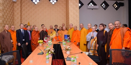 Lào: Trung ương GHPGVN thăm thân mật Liên minh Trung ương Phật giáo Lào