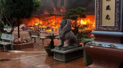 Cháy lớn tại đền Mẫu Thượng - Đồng Đăng Lạng Sơn